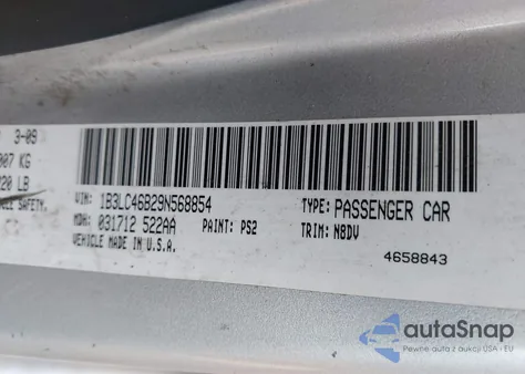 2009 Dodge Avenger Se/Sxt z USA, uszkodzony, nr VIN 1B3LC46B29N568854